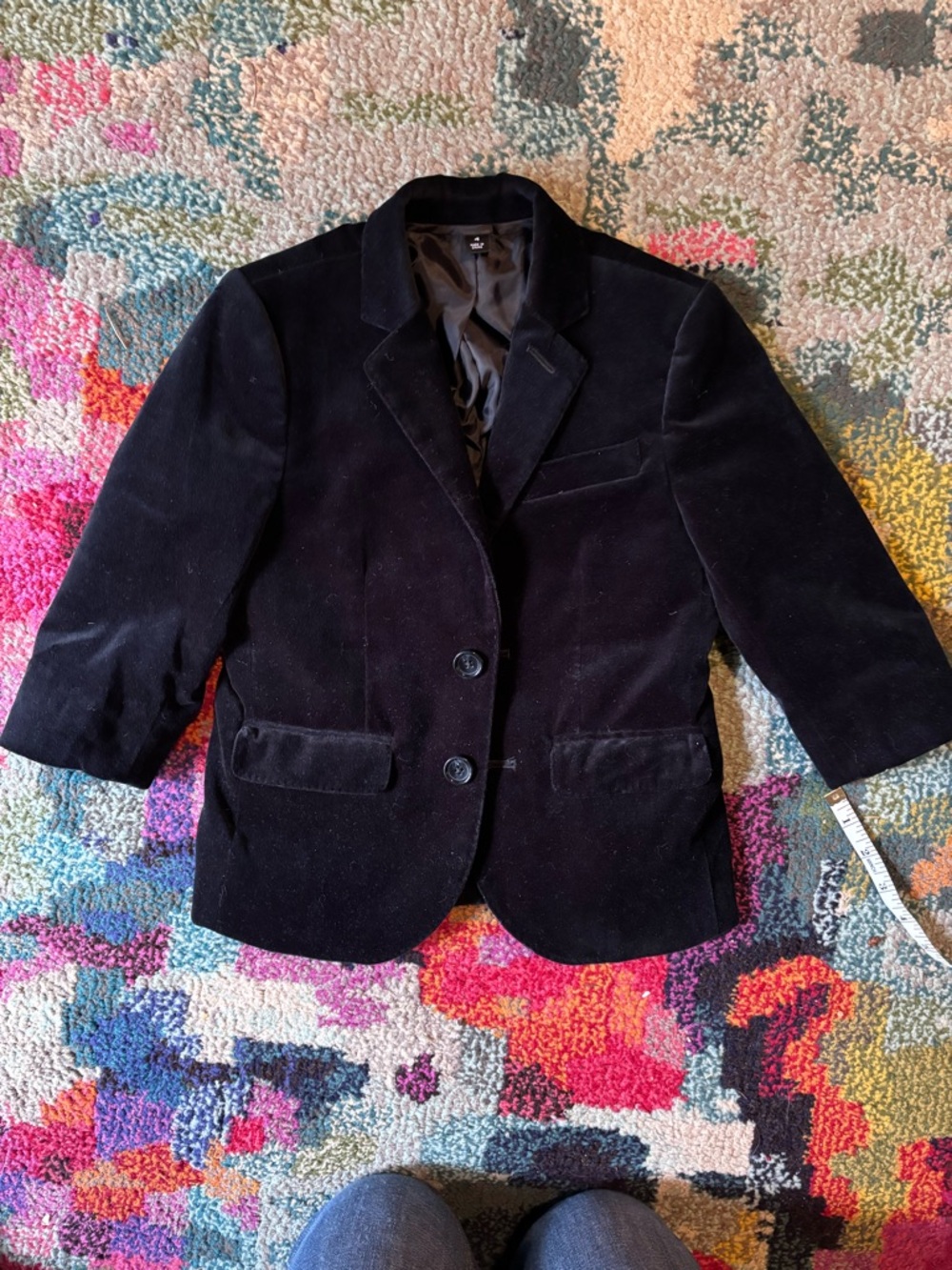 J. Crew Kids Black Velvet Blazer
